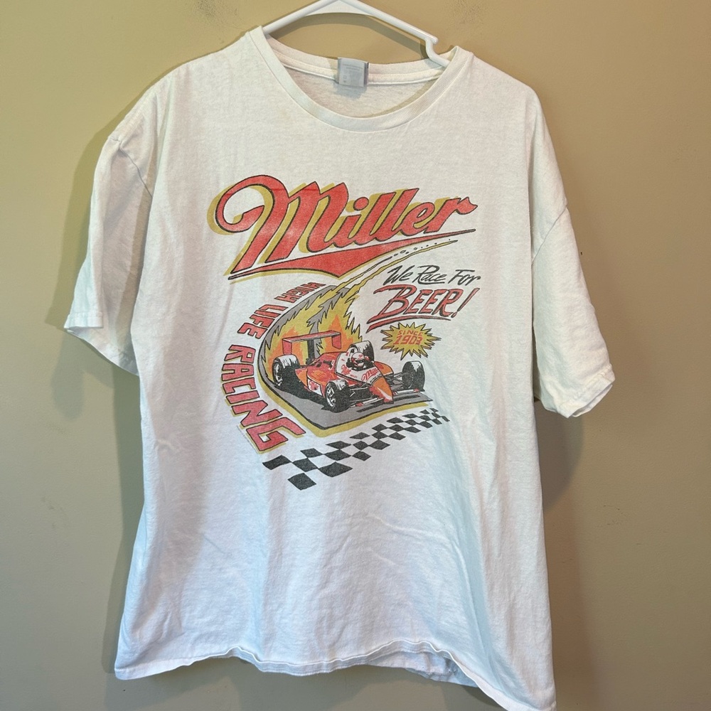 Junk Food Clothing White Racing Car Tee